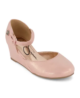 Jessica Simpson Little Girls Dress Wedge Sandal - Rose Gold