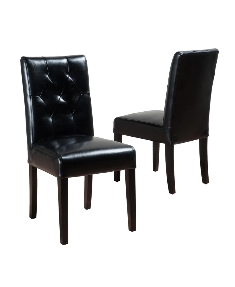 Gentry Bonded Leather Dining Chair Set, 2 Piece