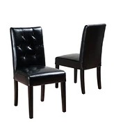 Gentry Bonded Leather Dining Chair Set, 2 Piece