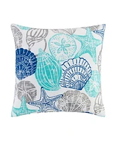 Seashell and Starfish Print Reversible Piece Quilt Set