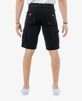 X-Ray Men's Belted Double Pocket Cargo Shorts