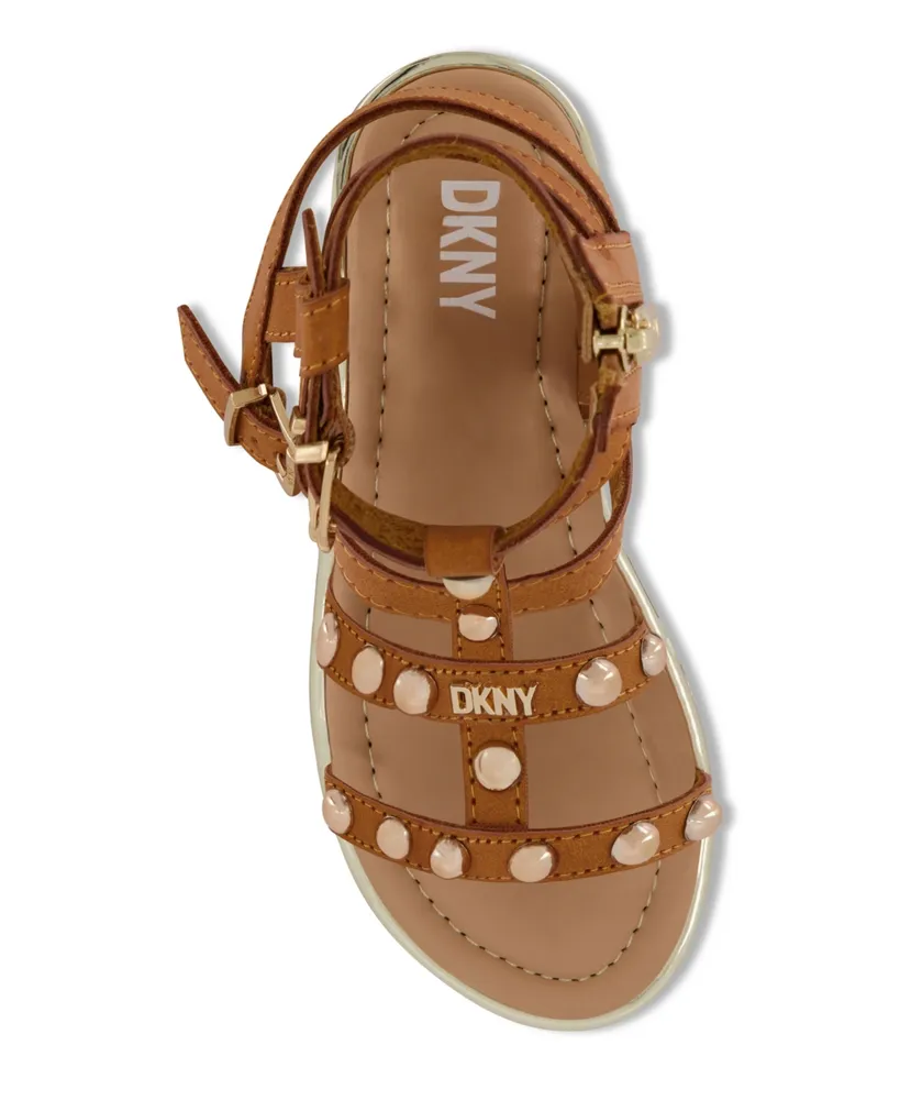 Dkny Little Girls Padded Studded Gladiator Sandals