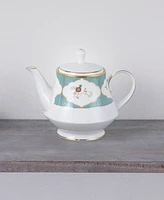 Noritake Lodi's Morning 41 oz Tea Pot - White, Blue, Gold