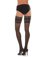 Women's French Lace Sheer Thigh High Stockings