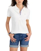 Tommy Hilfiger Women's Solid Short-Sleeve Polo Top