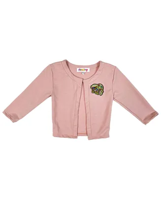 Mixed Up Clothing Baby Girls Elephant Patch Cardigan