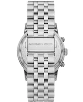 Michael Kors Men's Hutton Chronograph Stainless Steel Bracelet Watch 43mm - Silver