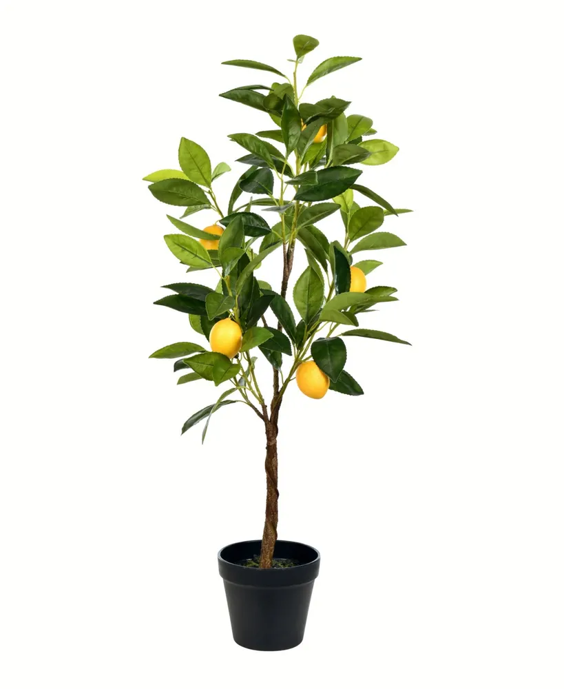 Vickerman 28" Artificial Potted Lemon Tree