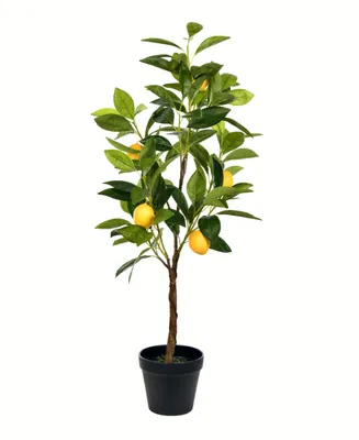 Vickerman 28" Artificial Potted Lemon Tree
