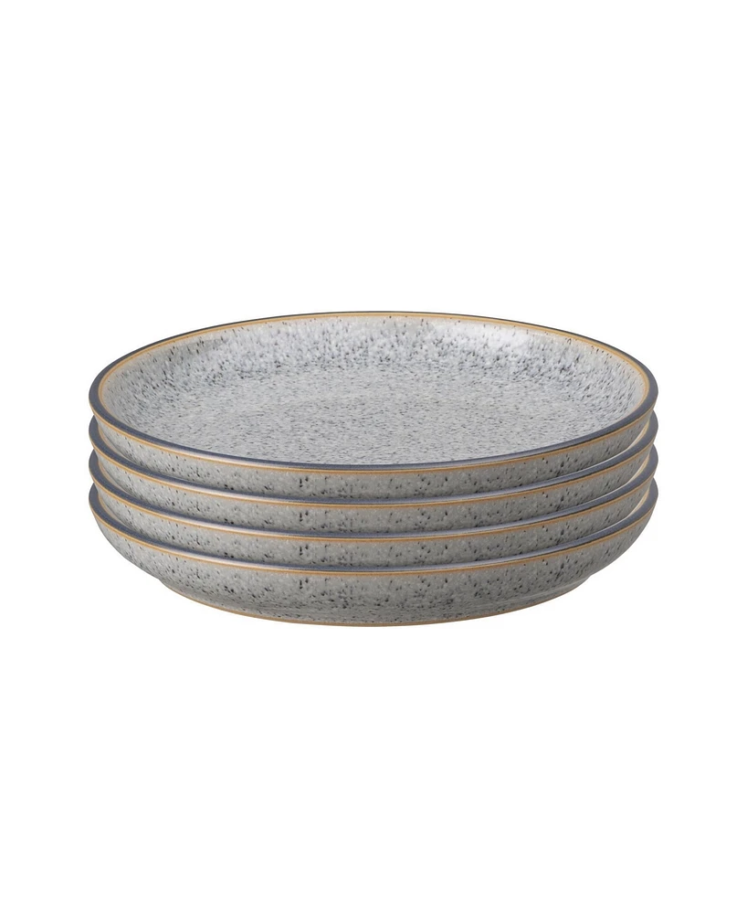 Denby Studio Grey 4 Piece Small Coupe Plate Set