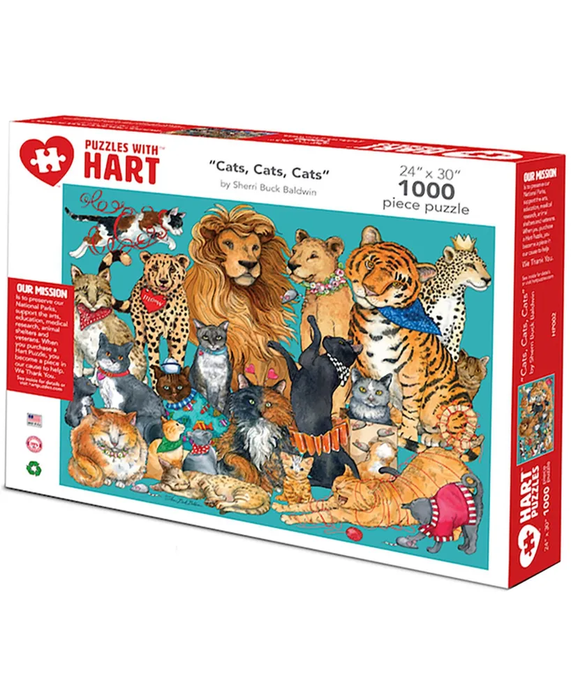 Hart Puzzles Puppies at Play by Bob Giordano, 1000 Piece Puzzle