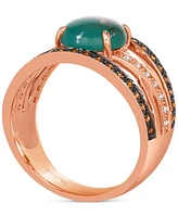 Le Vian Aquaprase Candy & Diamond (3/8 ct. t.w.) Openwork Statement Ring in 14k Rose Gold