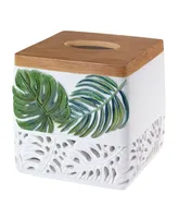 Avanti Viva Palm Leaf Cut-Out Resin Tissue Box Cover