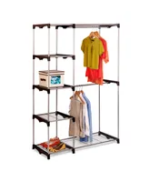 Double Rod Freestanding Closet - Silver