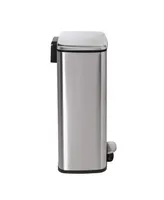 Honey Can Do Stainless Steel Step Trash Cans with Lid, Set of 2 - Silver