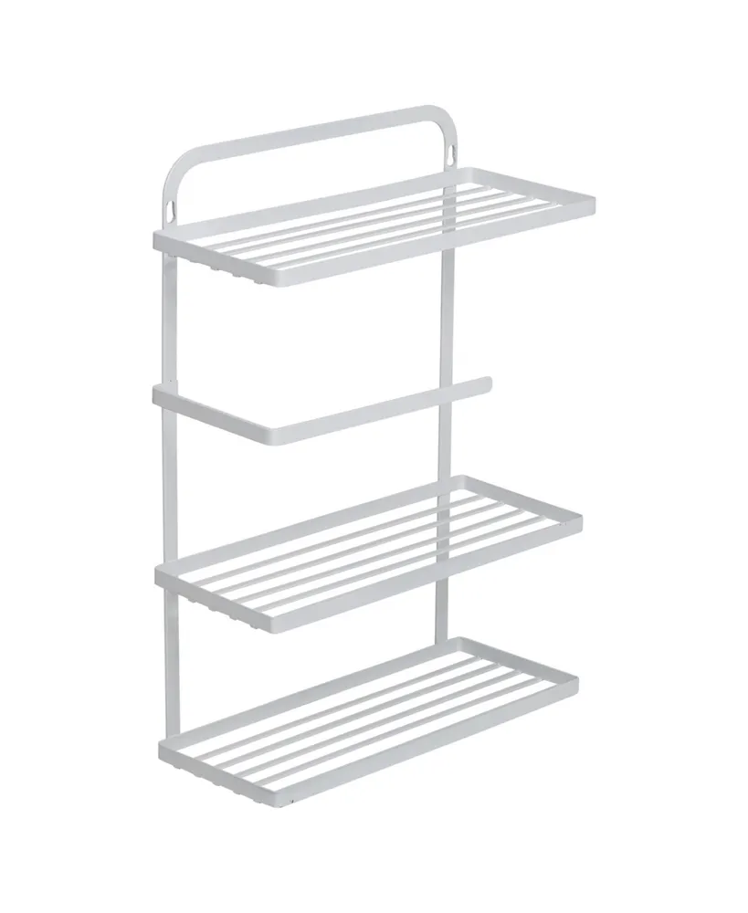 Honey Can Do Paper Towel Holder with Steel Spice Rack - White