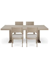 Solaria 5pc Dining Set (Rectangular Table & 4 Side Chairs)