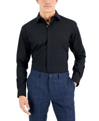 Alfani Men's Regular Fit Formal Convertible-Cuff Dress Shirt, Created for Macy's