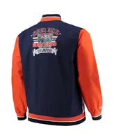 Men's Mitchell & Ness Navy, White Chicago Bears Big and Tall Team History 2.0 Warm-Up Jacket