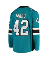 Men's Fanatics Joel Ward Teal San Jose Sharks Breakaway Home Player Jersey