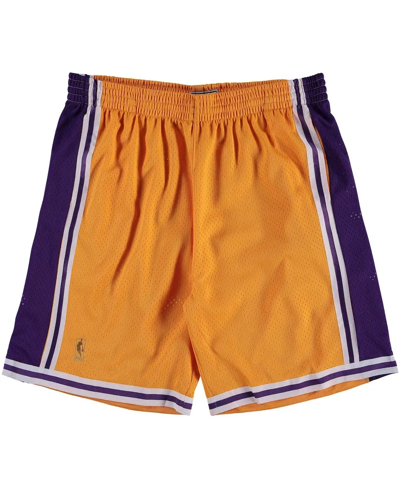 Men's Mitchell & Ness Gold Los Angeles Lakers Big and Tall Hardwood Classics Swingman Shorts