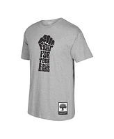 Men's Mitchell & Ness Kareem Abdul-Jabbar Gray Social Justice Warrior T-shirt