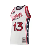 Men's Mitchell & Ness Shaquille O'Neal White Usa Basketball 1996 Hardwood Classics Authentic Jersey