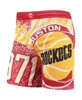 Big Boys Mitchell & Ness Red Houston Rockets Hardwood Classics Jumbotron Shorts