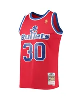 Men's Mitchell & Ness Ben Wallace Red Washington Bullets 1996-97 Hardwood Classics Swingman Jersey