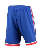 Men's Mitchell & Ness Blue New Jersey Nets 1993 Hardwood Classics 75th Anniversary Swingman Shorts