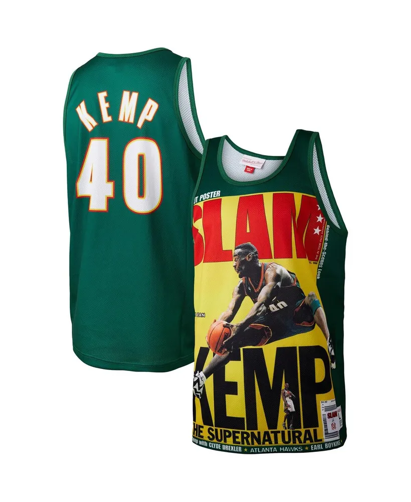 Men's Mitchell & Ness Shawn Kemp Green Seattle SuperSonics Slam Player Tank Top