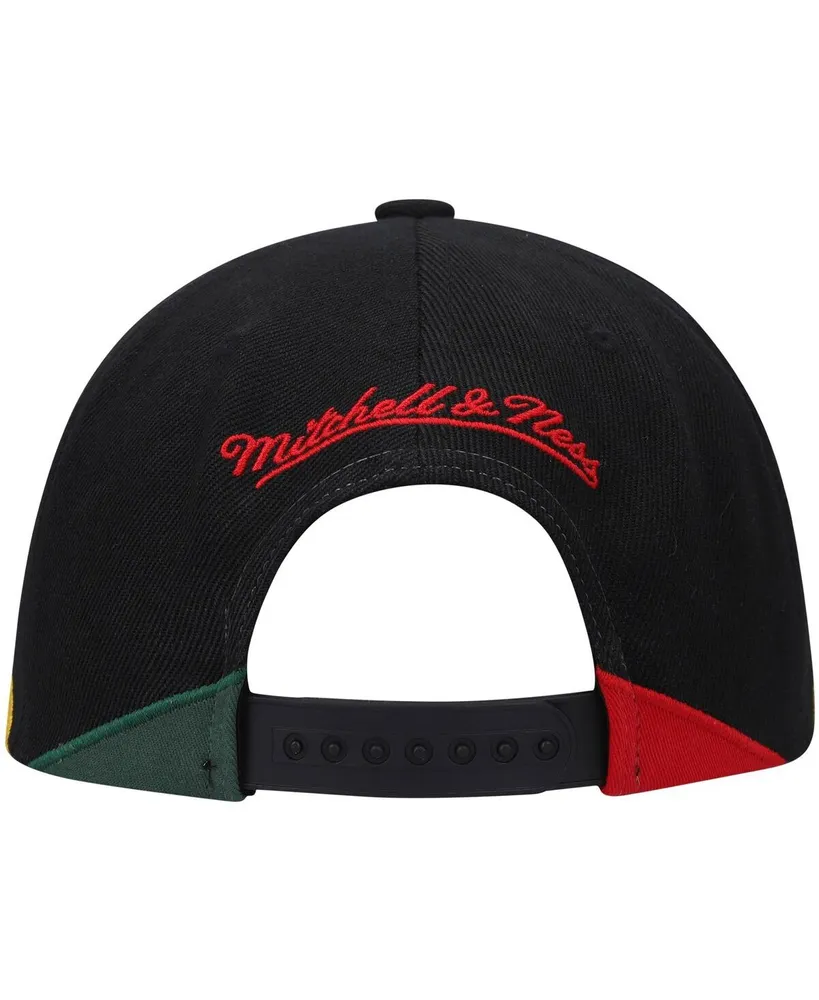 Men's Mitchell & Ness Black Los Angeles Lakers Hardwood Classics Black History Month Snapback Hat