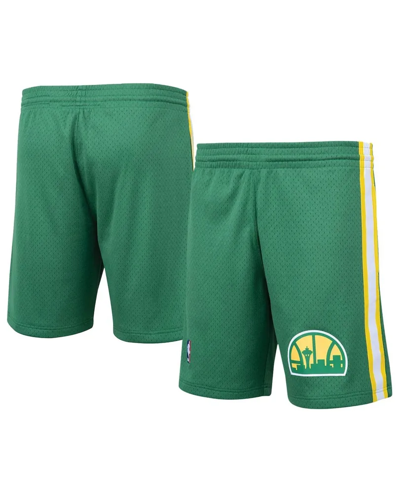 Men's Mitchell & Ness Green Seattle Supersonics Hardwood Classics Logo Swingman Shorts