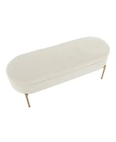 Lumisource Chloe Contemporary Glam Storage Bench
