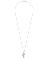 Wrapped Diamond Nefertiti 20" Pendant Necklace (1/10 ct. t.w.) in 14k Gold-Plated Sterling Silver, Created for Macy's - Gold