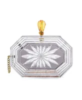 Women's Perfume Bottle Clear Flower Cut Acrylic Box Clutch