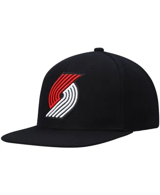 Men's Mitchell & Ness Black Portland Trail Blazers Ground 2.0 Snapback Hat