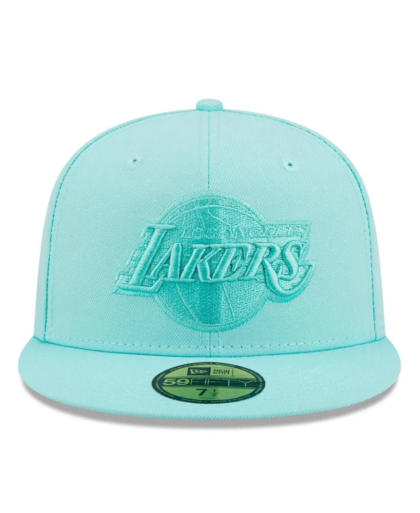 Men's New Era Turquoise Los Angeles Lakers Color Pack 59Fifty Fitted Hat