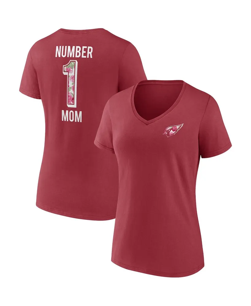 Women's Fanatics Cardinal Arizona Cardinals Team Mother's Day V-Neck T-shirt