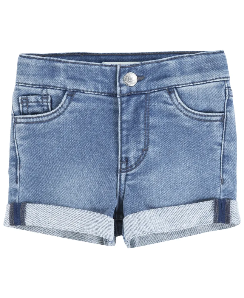 Baby Girls Girlfriend Roll-Up Cuff Denim Shorty Shorts