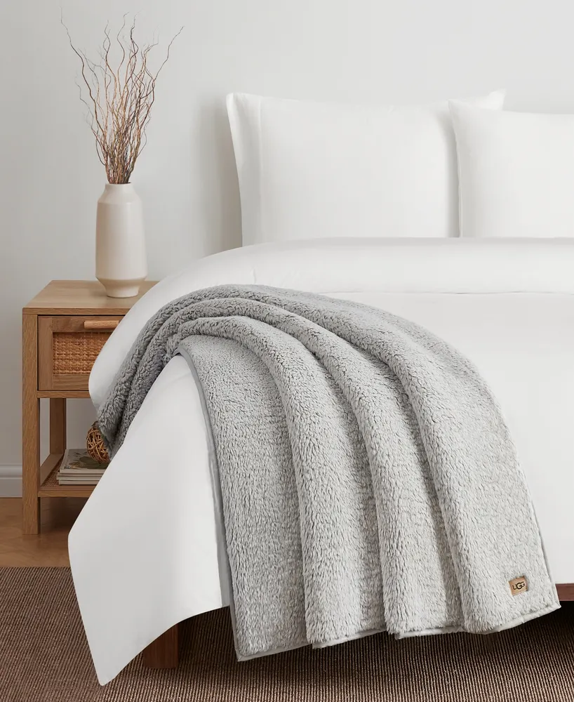 Ugg Nisa Fleece Throw Blanket in Snow