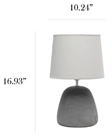 Simple Designs Round Concrete Table Lamp