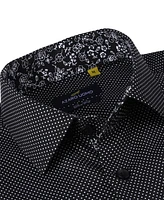 Men's Business Geometric Long Sleeve Button Down Shirt
