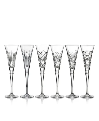 Winter Wonders Flutes Glass Set, 6 Pieces