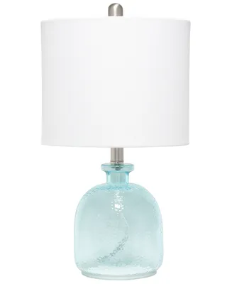 Lalia Home Clear Hammered Glass Jar Table Lamp