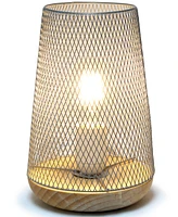 Simple Designs Wired Mesh Uplight Table Lamp