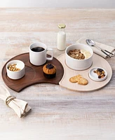 Noritake Kona Wood Crescent Serving Tray, 13"