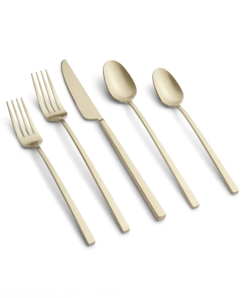 Cambridge Silversmiths Damaris Champagne Satin Flatware Set, 20 Piece