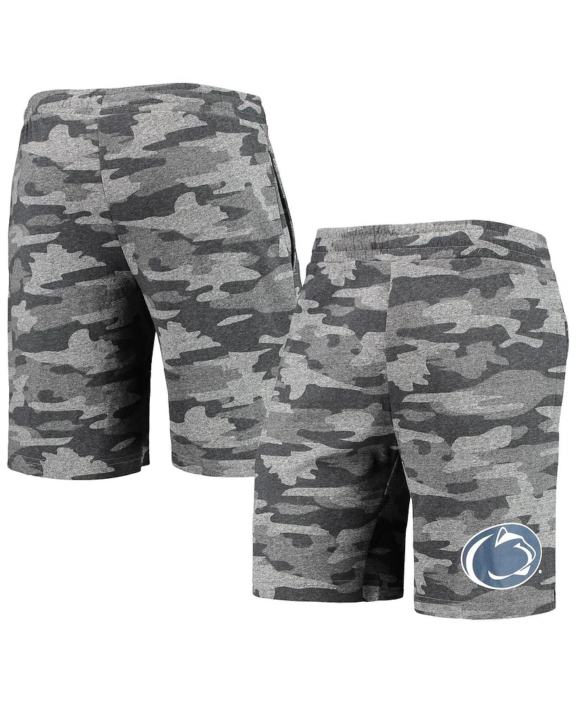 Men's Concepts Sport Charcoal, Gray Penn State Nittany Lions Camo Backup Terry Jam Lounge Shorts
