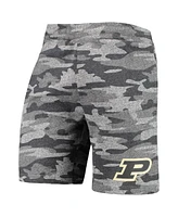 Men's Concepts Sport Charcoal, Gray Purdue Boilermakers Camo Backup Terry Jam Lounge Shorts